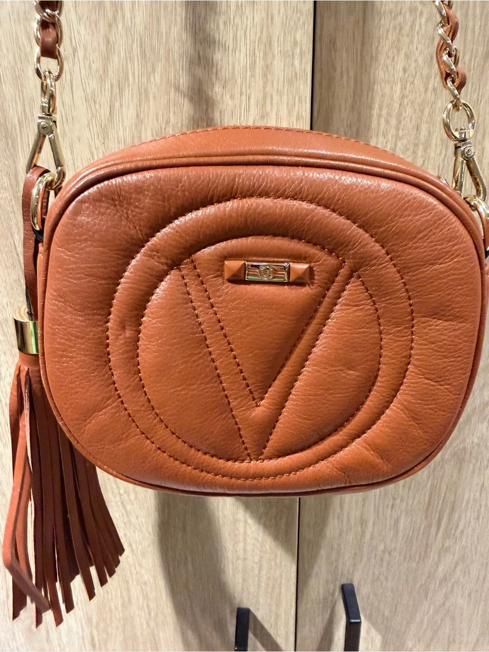 Valentino by Mario Valentino Nina Brown Cognac Leather Bag